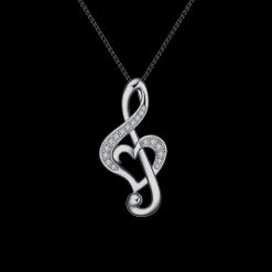 Haifeng YaFeiNi Jewelry Co.,Ltd Accessories Music Love Sterling Silver Necklace