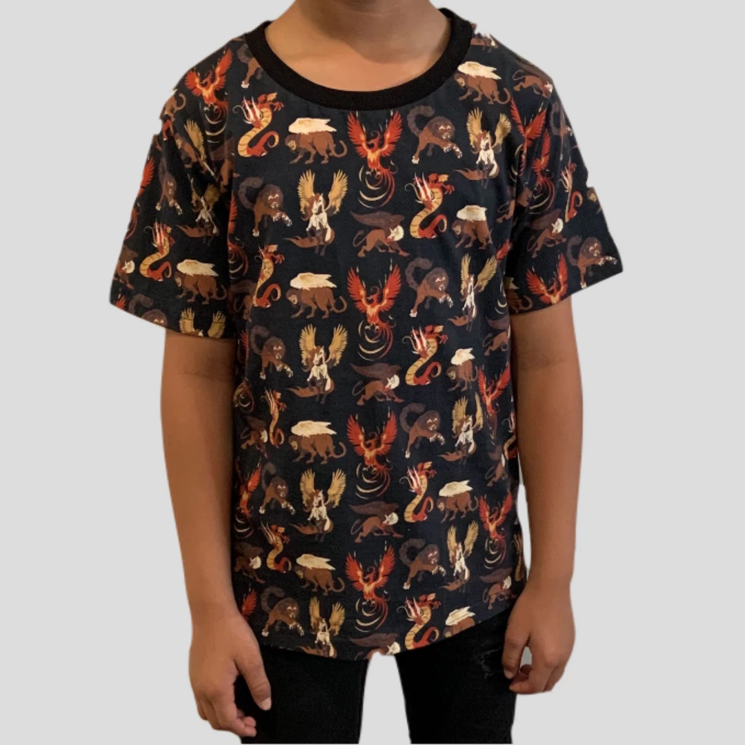 Brothers Knit Garments Mythical Beasts Kids T-Shirt 1 Brothers Knit Garments Mythical Beasts Kids T-Shirt