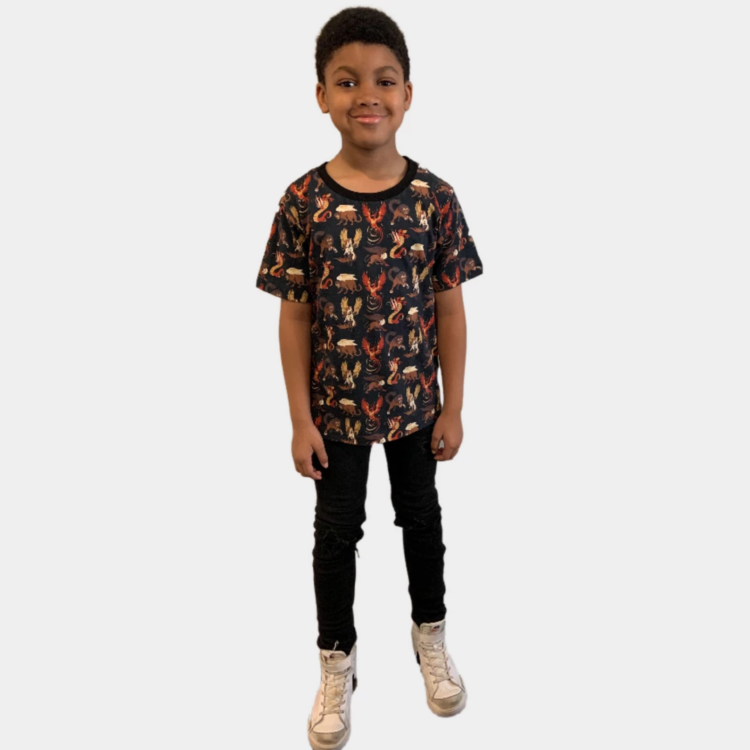 Brothers Knit Garments Mythical Beasts Kids T-Shirt 2 Brothers Knit Garments Mythical Beasts Kids T-Shirt