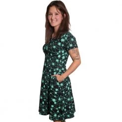 Svaha Neurons Glow-in-the-Dark Fit & Flare Dress