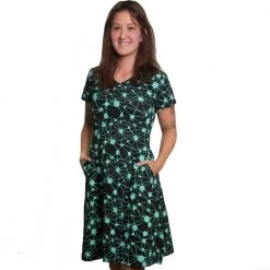 Svaha Neurons Glow-in-the-Dark Fit & Flare Dress