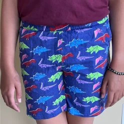 Brothers Knit Garments Matching Family Sets Origami Dinosaurs Kids Shorts