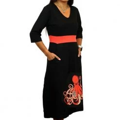 Svaha Apparel Shop By Interest Octopus Glow-in-the-Dark Fit & Flare Dress