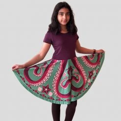 Brothers Knit Garments Matching Family Sets Octopus Kids Twirl Dress