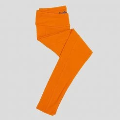 Stretch Garments Kids & Babies Orange Kids Athletic Fit Leggings With Pockets