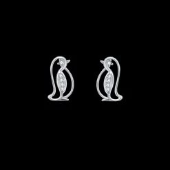 Haifeng Yafeini Jewelry Co., Ltd. Penguin Sterling Silver Earrings