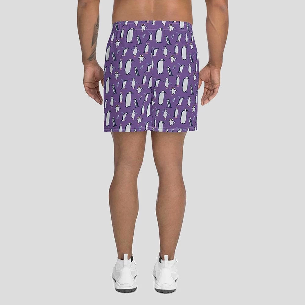 Svaha Apparel Underwear & Swimwear Penguins Custom Athletic Shorts 3 Svaha Apparel Underwear & Swimwear Penguins Custom Athletic Shorts