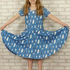 Brothers Knit Garments Penguins Kids Twirl Dress Matching Family Sets