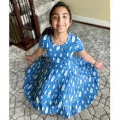 Brothers Knit Garments Penguins Kids Twirl Dress Matching Family Sets