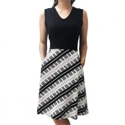 Svaha Apparel Piano Keys Sleeveless Eileen Dress Shop By Interest