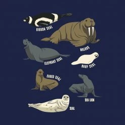 Brothers Knit Garments Pinnipeds Unisex Adults T-shirt