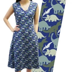 Brothers Knit Garments Pre-historic Animals Sleeveless Katherine Dress