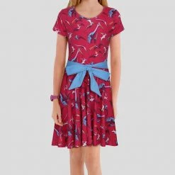 Brothers Knit Garments Pterosaurs Kids Twirl Dress Matching Family Sets