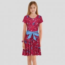 Brothers Knit Garments Pterosaurs Kids Twirl Dress Matching Family Sets