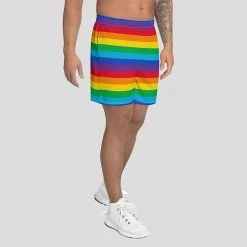 Svaha Apparel Underwear & Swimwear Rainbow Stripes Custom Athletic Shorts