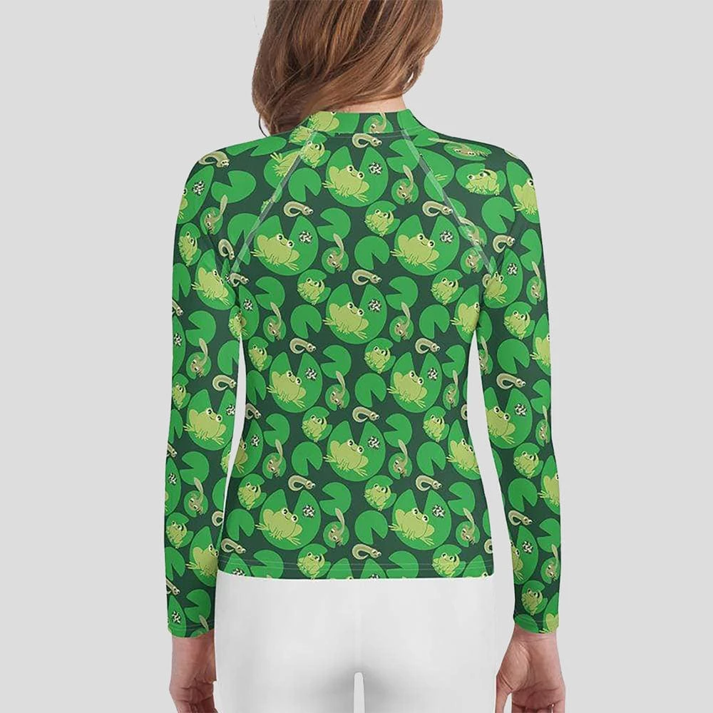 Svaha Apparel Kids & Babies Ribbit Custom Youth Rash Guard 2 Svaha Apparel Kids & Babies Ribbit Custom Youth Rash Guard