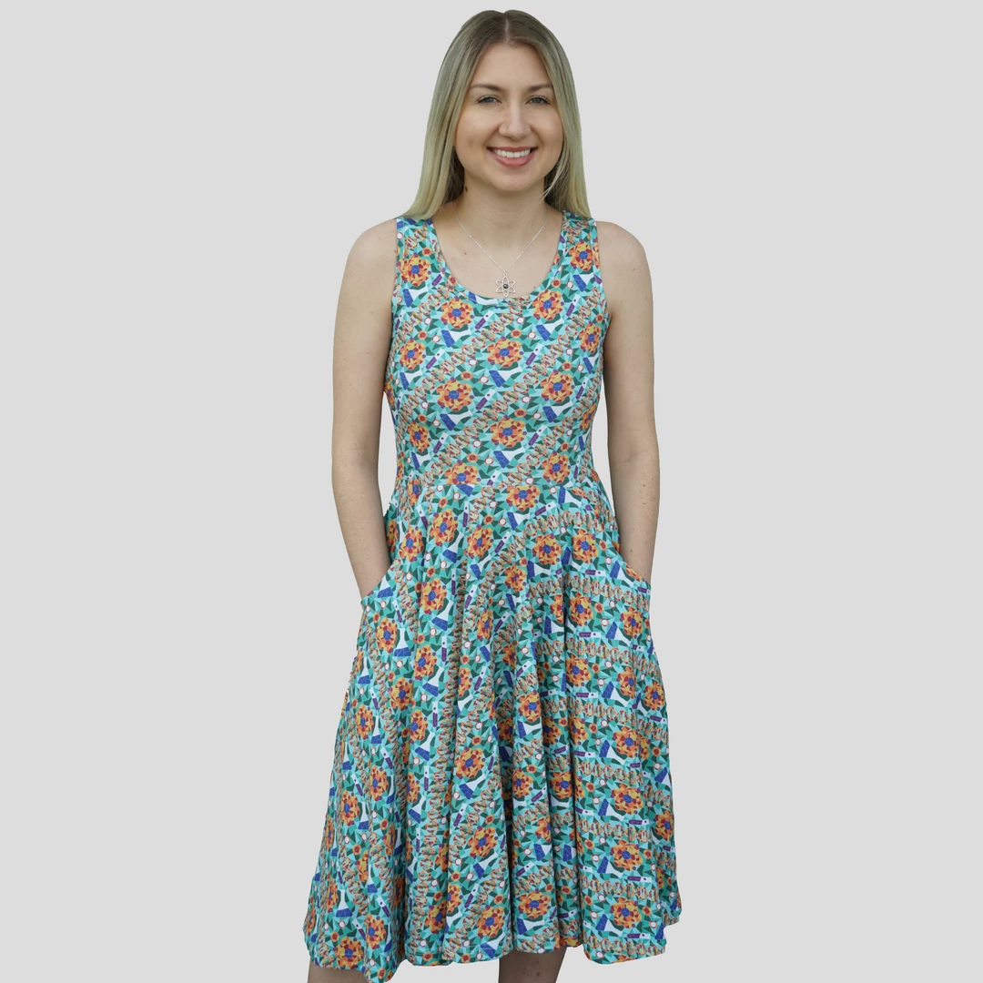 Brothers Knit Garments Science Mosaic Rita Dress Adults 4 Brothers Knit Garments Science Mosaic Rita Dress Adults