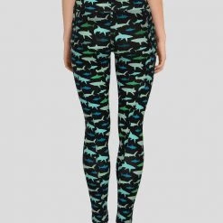 Brothers Knit Garments Sharks Adults Leggings With Pockets