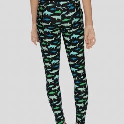 Brothers Knit Garments Sharks Kids Leggings With Pockets Matching Family Sets