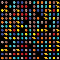 Brothers Knit Garments Solar System Of Pi Kids Twirl Dress [FINAL SALE]