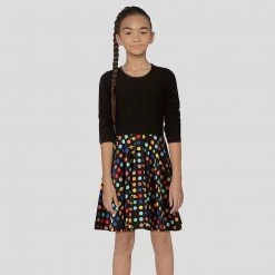 Brothers Knit Garments Solar System Of Pi Kids Twirl Dress [FINAL SALE]