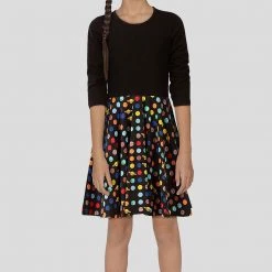 Brothers Knit Garments Solar System Of Pi Kids Twirl Dress [FINAL SALE]