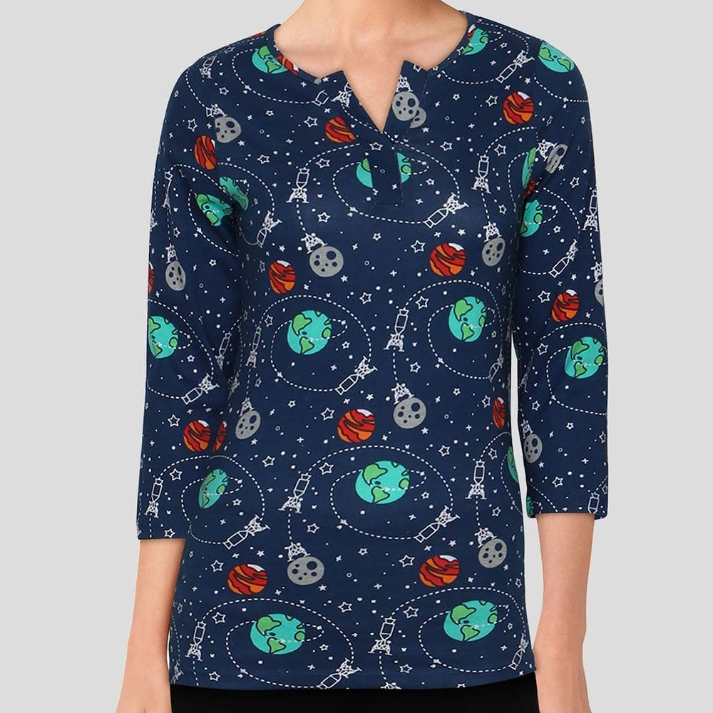 Brothers Knit Garments Space Race Maria Tunic Top Adults 1 Brothers Knit Garments Space Race Maria Tunic Top Adults