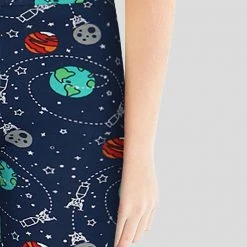 Brothers Knit Garments Space Race Kids Leggings With Pockets