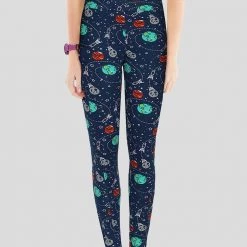 Brothers Knit Garments Space Race Kids Leggings With Pockets