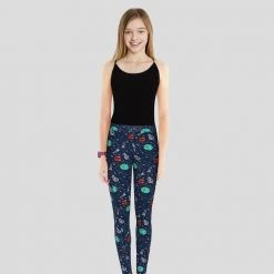 Brothers Knit Garments Space Race Kids Leggings With Pockets