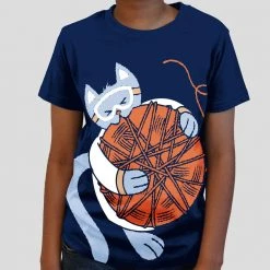 Brothers Knit Garments String Theory Cat (Defective Print) Kids T-shirt Shop By Interest