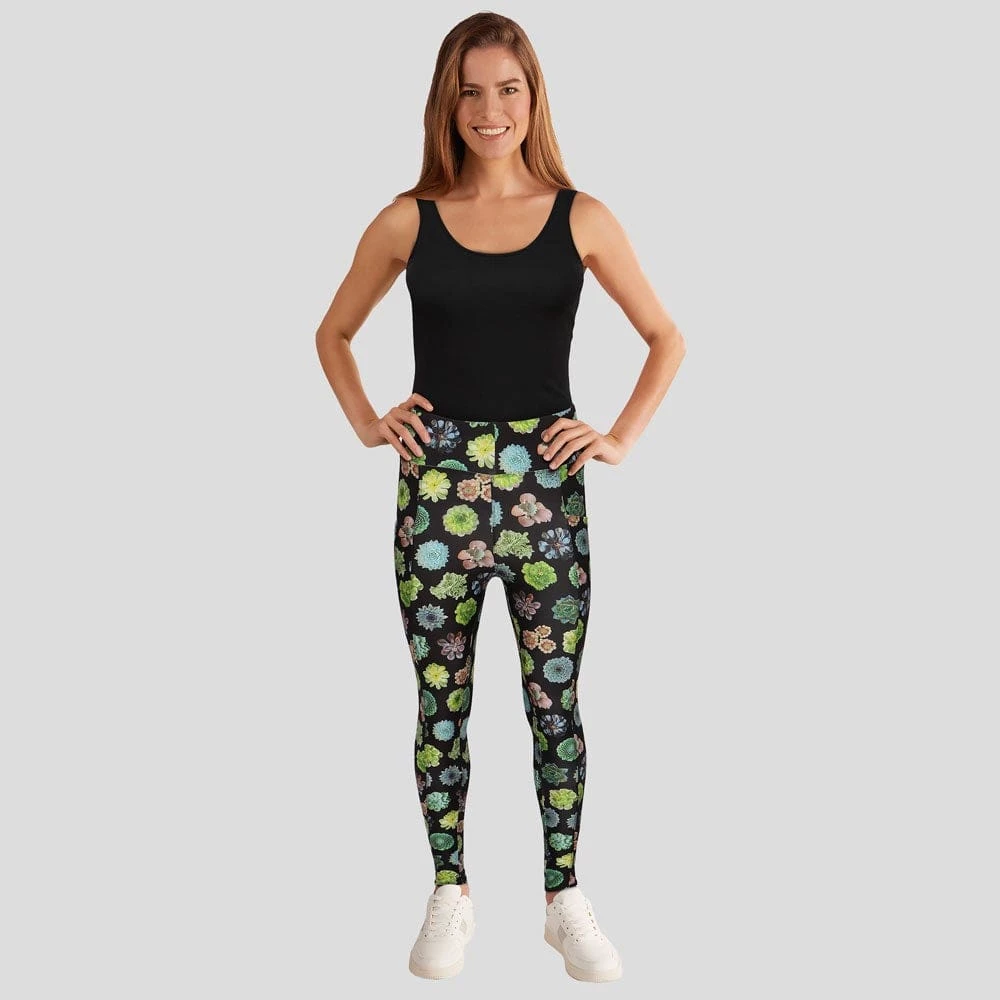 Yiwu Guanli Clothing Limited Succulents Adults Leggings With Pockets 3 Yiwu Guanli Clothing Limited Succulents Adults Leggings With Pockets