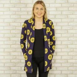 Brothers Knit Garments Fibonacci Sunflower Printed Cardigan Adults