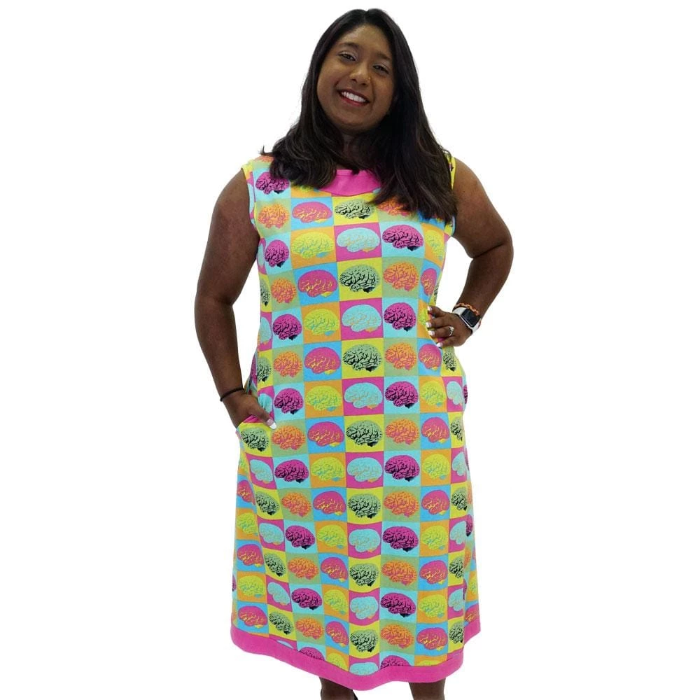 Brothers Knit Garments Warhol Brain Pop Katherine Dress 5 Brothers Knit Garments Warhol Brain Pop Katherine Dress