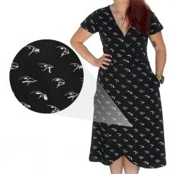 Svaha Apparel Darwin's Finches Faux Wrap Grace Dress Shop By Interest