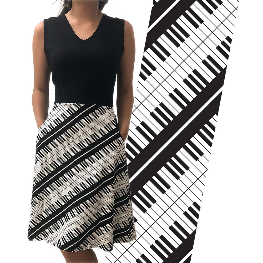 Svaha Apparel Piano Keys Sleeveless Eileen Dress Shop By Interest 2 Svaha Apparel Piano Keys Sleeveless Eileen Dress Shop By Interest