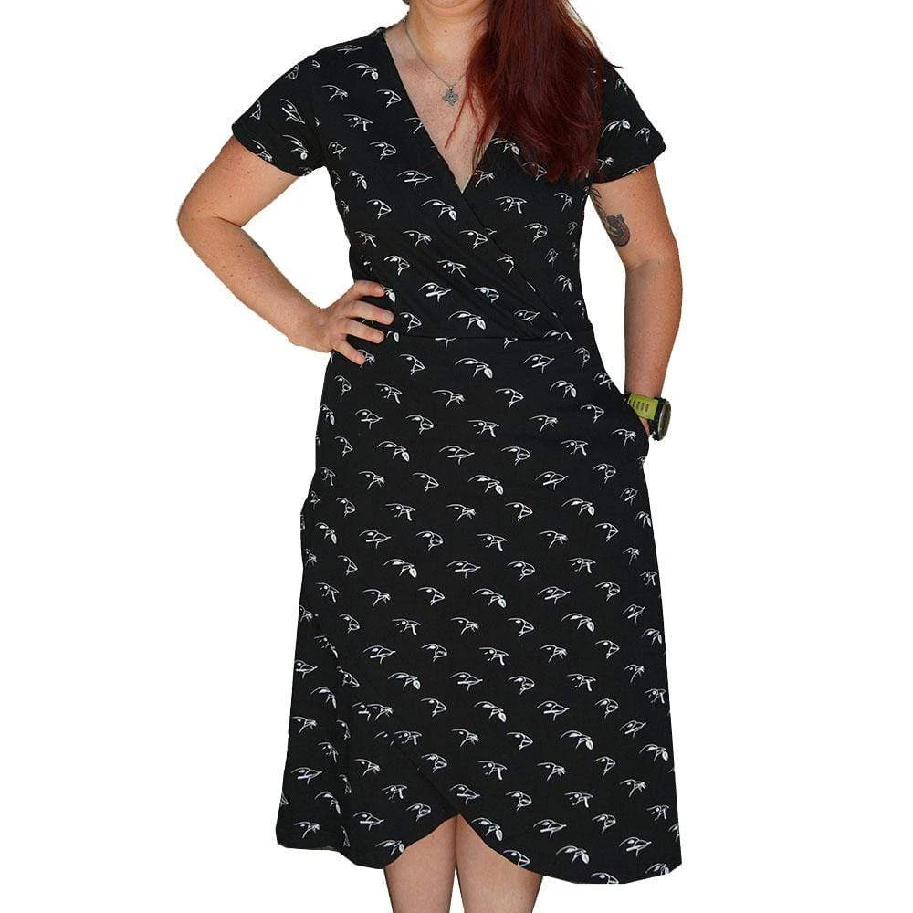 Svaha Apparel Darwin's Finches Faux Wrap Grace Dress Shop By Interest 2 Svaha Apparel Darwin's Finches Faux Wrap Grace Dress Shop By Interest