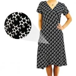 Svaha Apparel Caffeine Molecule Faux Wrap Dress Shop By Interest