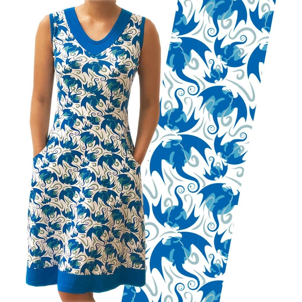 Svaha Apparel Shop By Interest Flying Dragons Sleeveless Eileen Dress 2 Svaha Apparel Shop By Interest Flying Dragons Sleeveless Eileen Dress