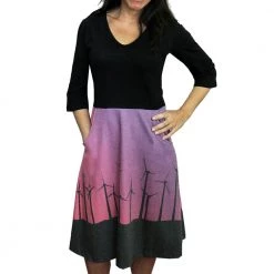Svaha Apparel Wind Turbines Ombré Ada Dress Shop By Interest