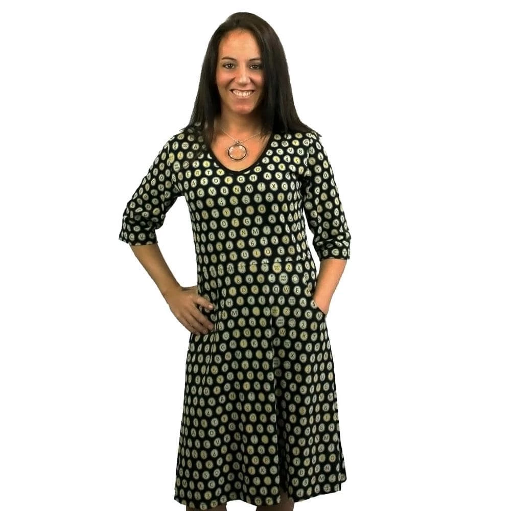 Svaha Apparel Shop By Interest Typewriter Keys Polka Dots Rosalind Dress 6 Svaha Apparel Shop By Interest Typewriter Keys Polka Dots Rosalind Dress