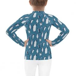 Svaha Apparel Penguins Custom Kids Rash Guard Kids & Babies