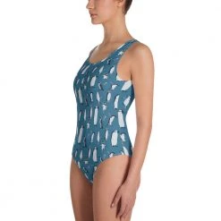 Svaha Apparel Penguins Custom One-Piece Swimsuit Underwear & Swimwear