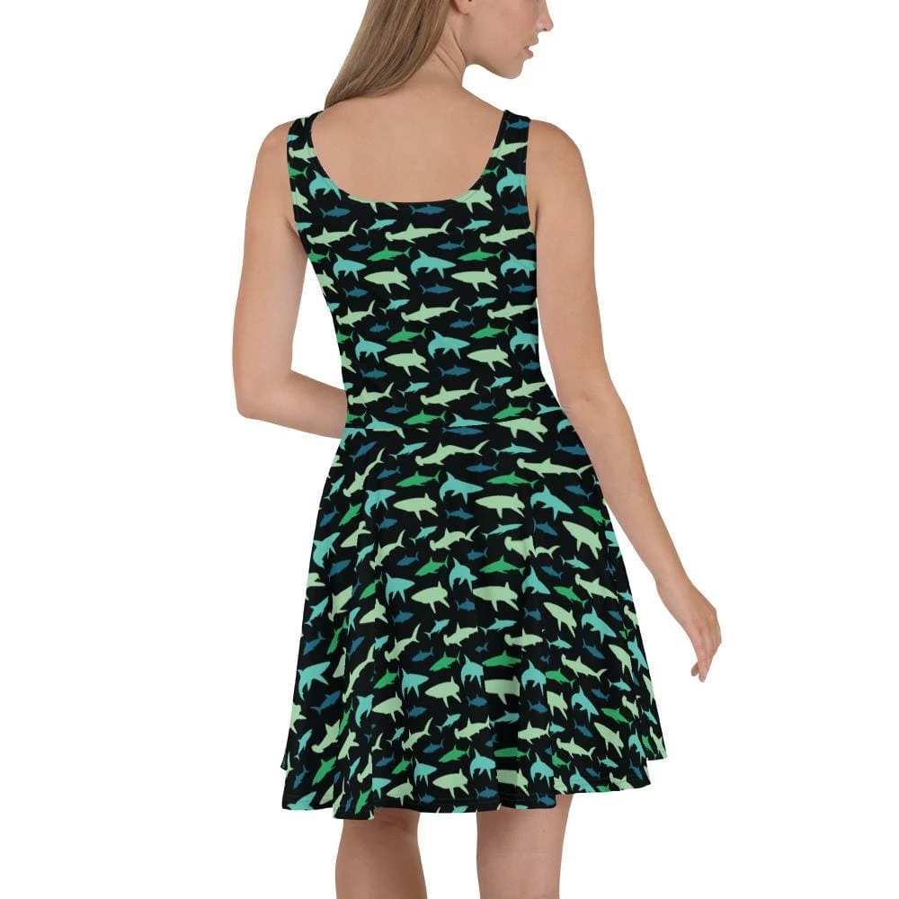 Svaha Apparel Shop By Interest Sharks Custom Skater Dress 2 Svaha Apparel Shop By Interest Sharks Custom Skater Dress