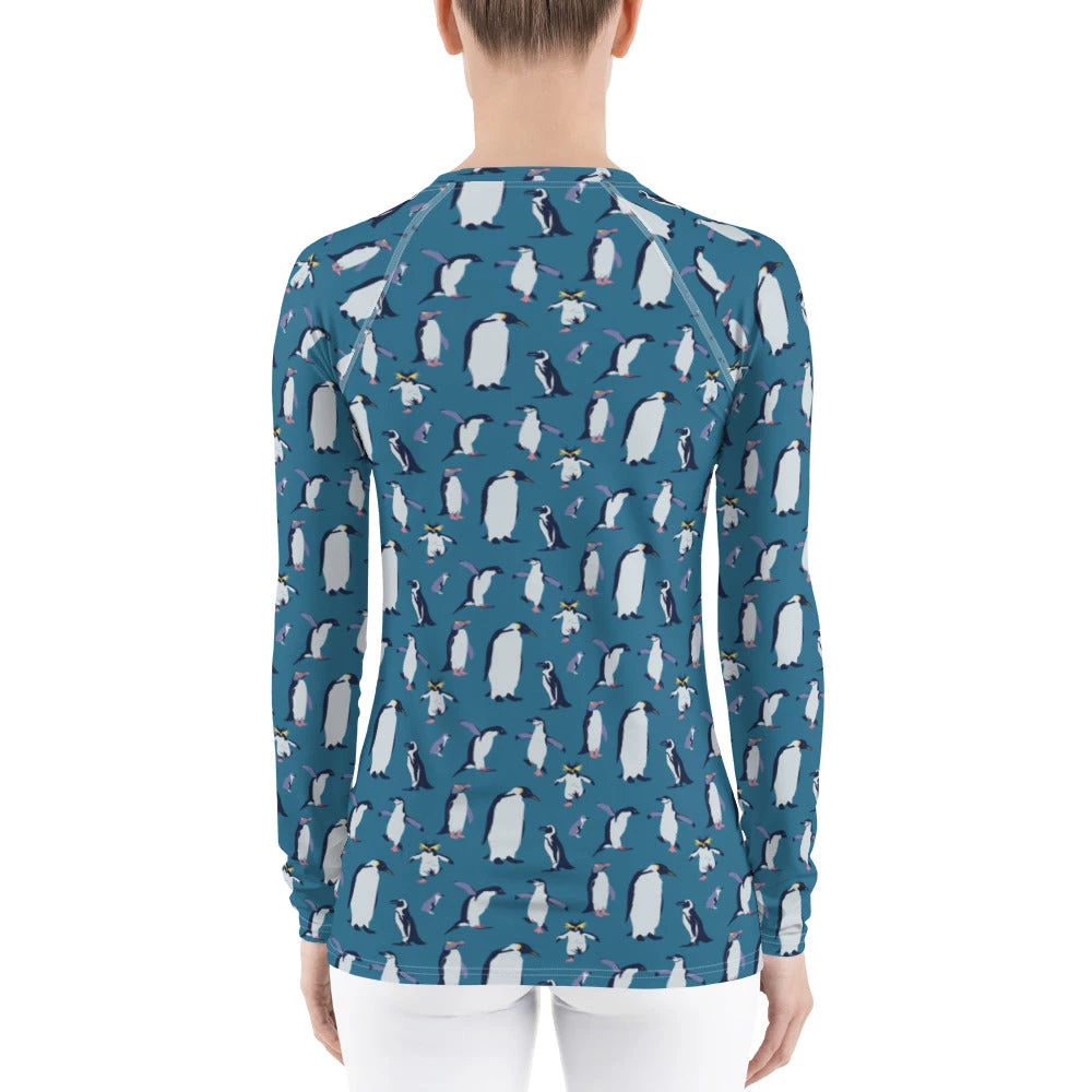 Svaha Apparel Penguins Custom Rash Guard Top 2 Svaha Apparel Penguins Custom Rash Guard Top