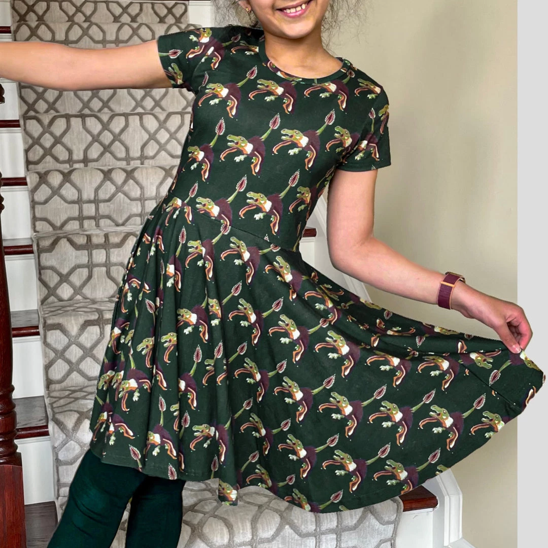 Brothers Knit Garments Velociraptor Kids Twirl Dress Matching Family Sets 1 Brothers Knit Garments Velociraptor Kids Twirl Dress Matching Family Sets