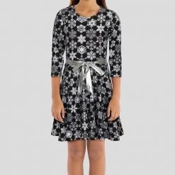 Brothers Knit Garments Kids & Babies Bentley Snowflakes Kids Twirl Dress [FINAL SALE]