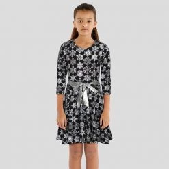 Brothers Knit Garments Kids & Babies Bentley Snowflakes Kids Twirl Dress [FINAL SALE]