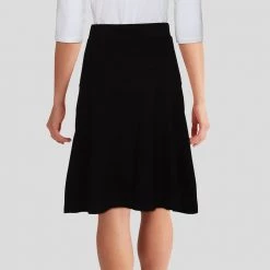 Brothers Knit Garments Black A-Line Skirt