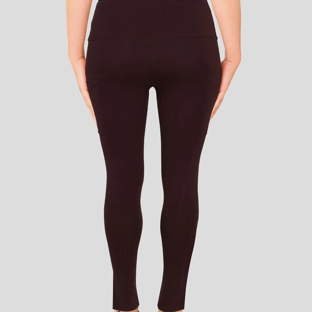 Stretch Garments Brown Adults Athletic Fit Leggings With Pockets 2 Stretch Garments Brown Adults Athletic Fit Leggings With Pockets